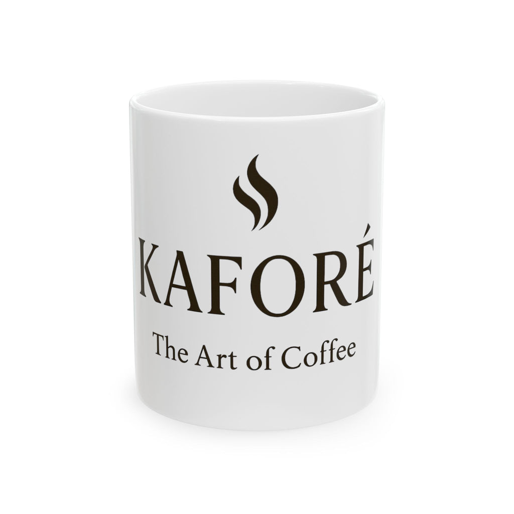 Kaforé Ceramic Coffee Mug (11oz/15oz) — “The Art of Coffee”