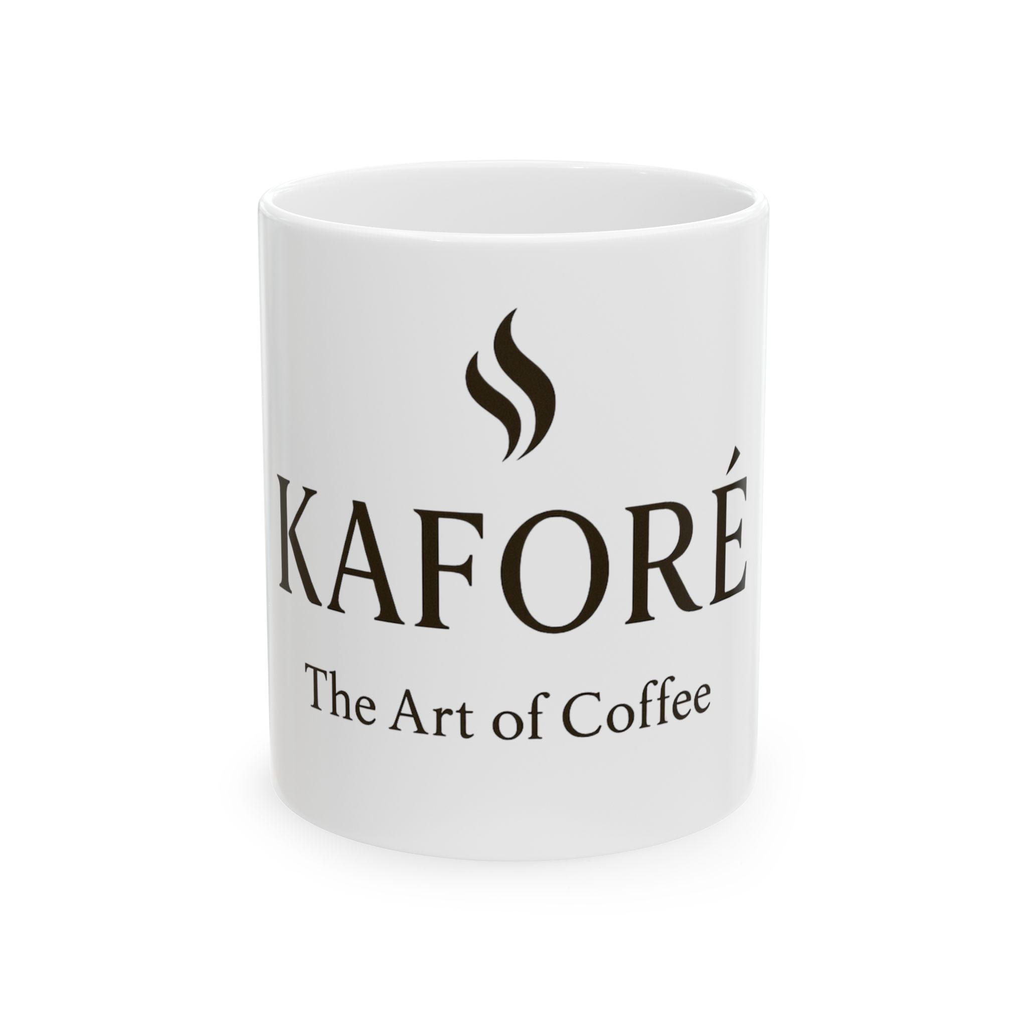 Kaforé Ceramic Coffee Mug (11oz/15oz) — “The Art of Coffee”