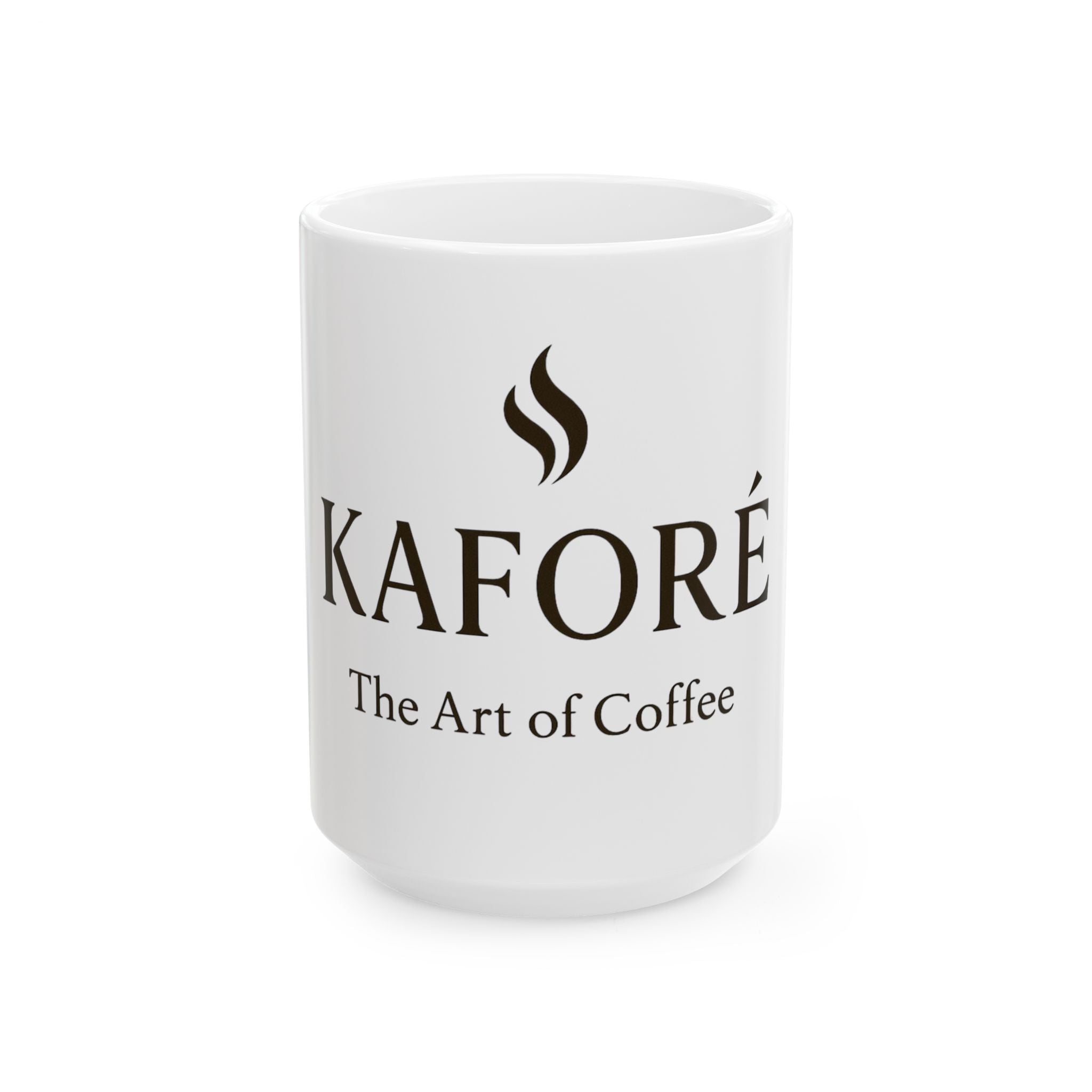 Kaforé Ceramic Coffee Mug (11oz/15oz) — “The Art of Coffee”
