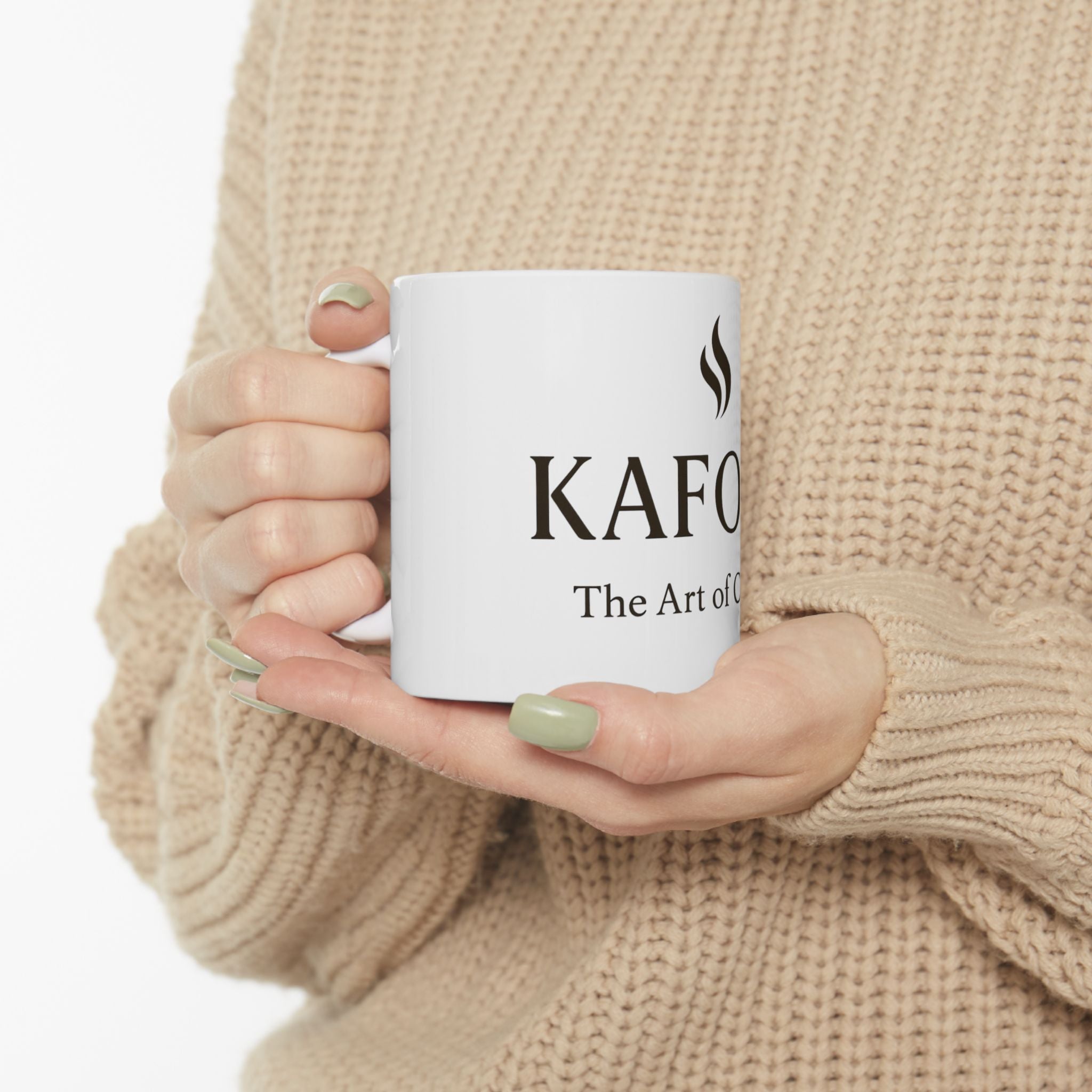 Kaforé Ceramic Coffee Mug (11oz/15oz) — “The Art of Coffee”